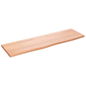 Vidaxl wastafelblad 100x30x2 cm behandeld massief hout lichtbruin