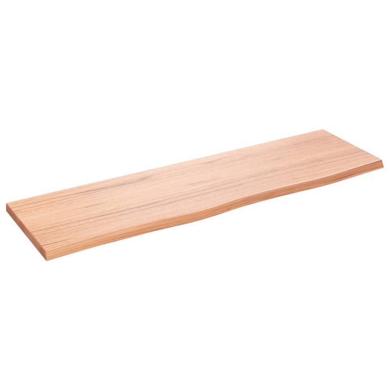 Afbeelding laden in galerijviewer, Vidaxl wastafelblad 100x30x2 cm behandeld massief hout lichtbruin

