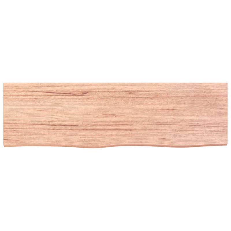 Afbeelding laden in galerijviewer, Vidaxl wastafelblad 100x30x(2-4) cm behandeld massief hout lichtbruin
