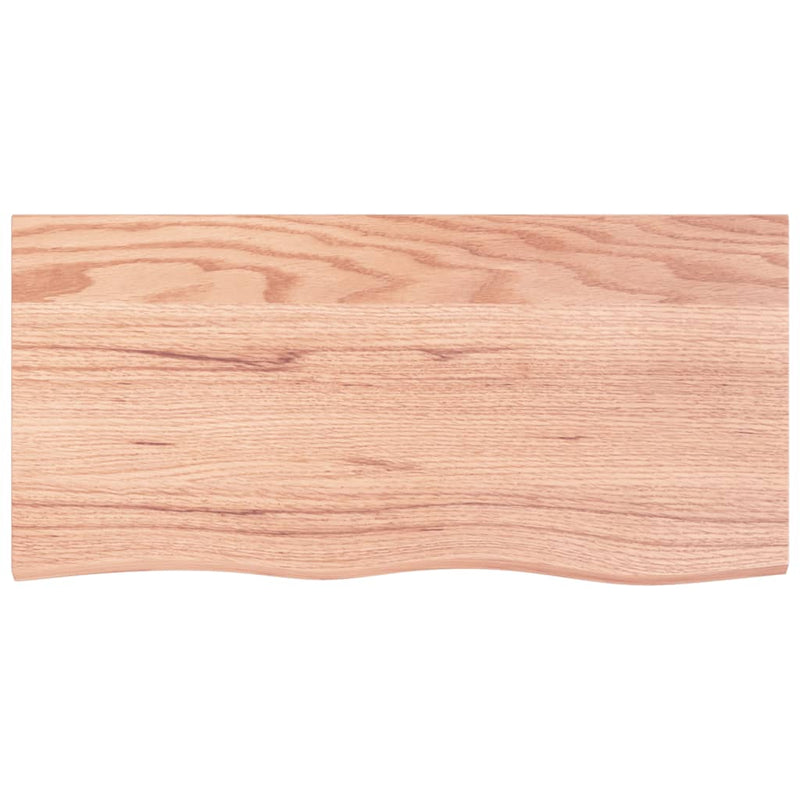 Afbeelding laden in galerijviewer, Vidaxl wastafelblad 100x50x(2-4) cm behandeld massief hout lichtbruin
