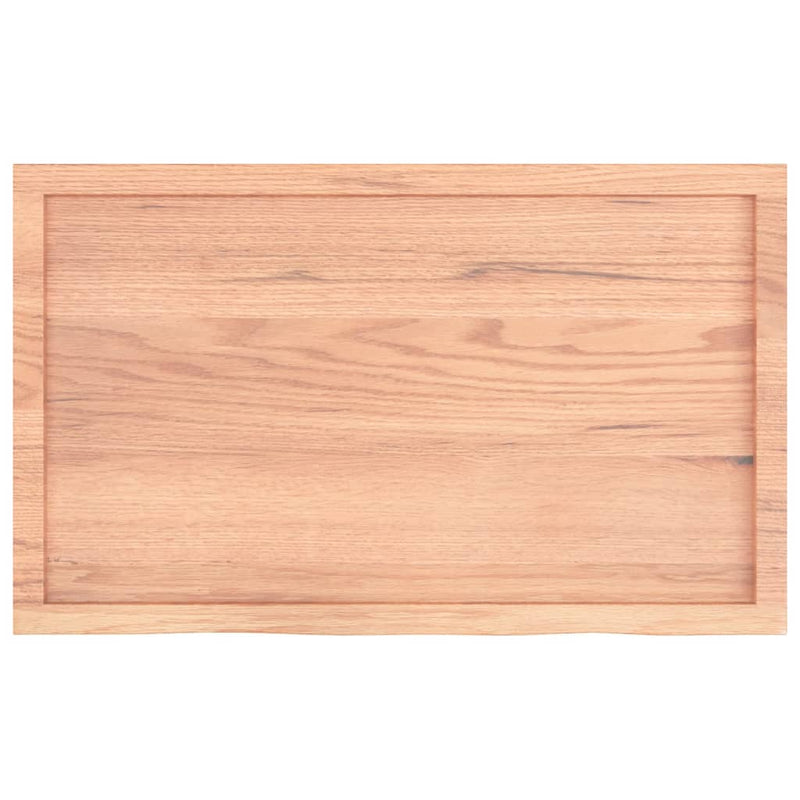 Afbeelding laden in galerijviewer, Vidaxl wastafelblad 100x60x(2-4) cm behandeld massief hout lichtbruin
