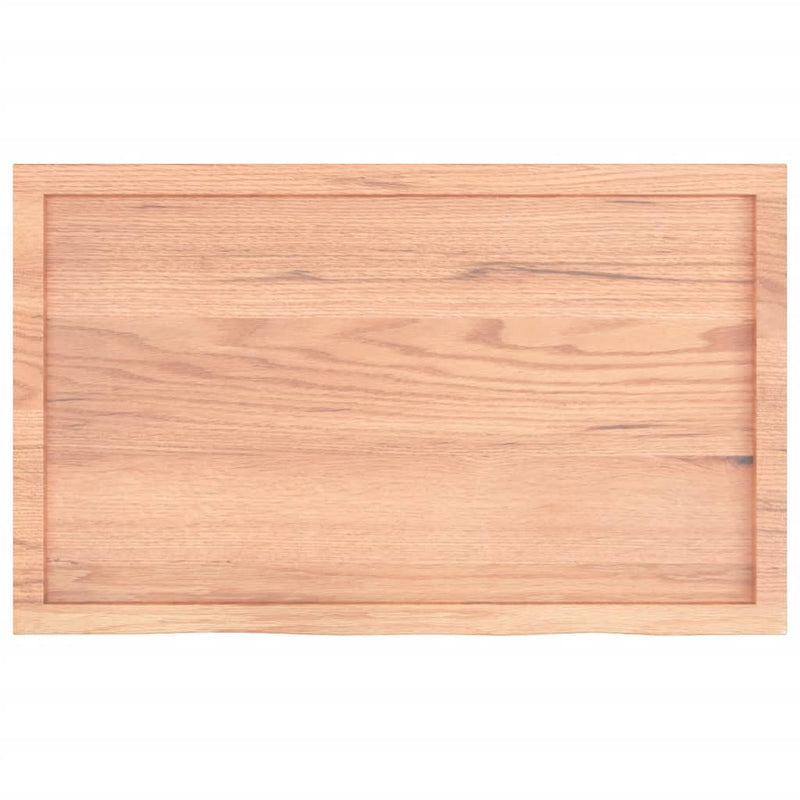 Afbeelding laden in galerijviewer, Vidaxl wastafelblad 100x60x(2-6) cm behandeld massief hout lichtbruin
