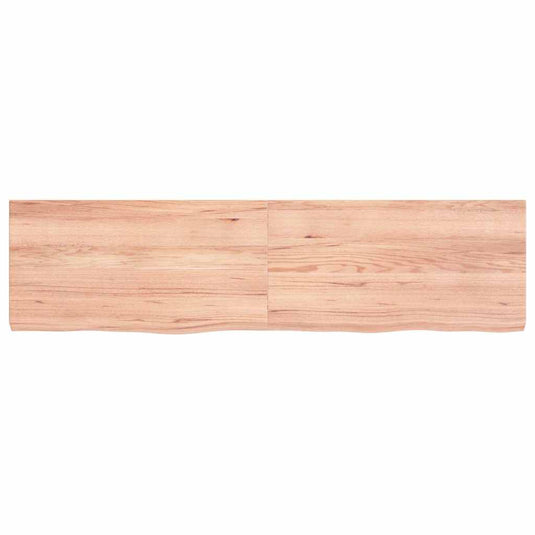 Vidaxl wastafelblad 120x30x(2-4) cm behandeld massief hout lichtbruin