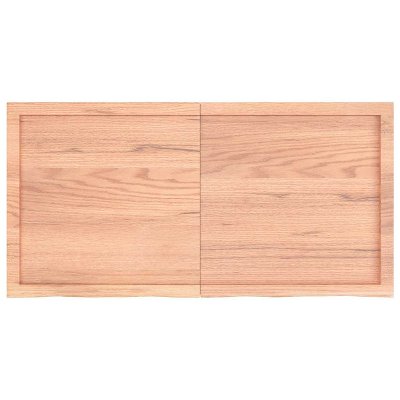 Afbeelding laden in galerijviewer, Vidaxl wastafelblad 120x60x(2-4) cm behandeld massief hout lichtbruin

