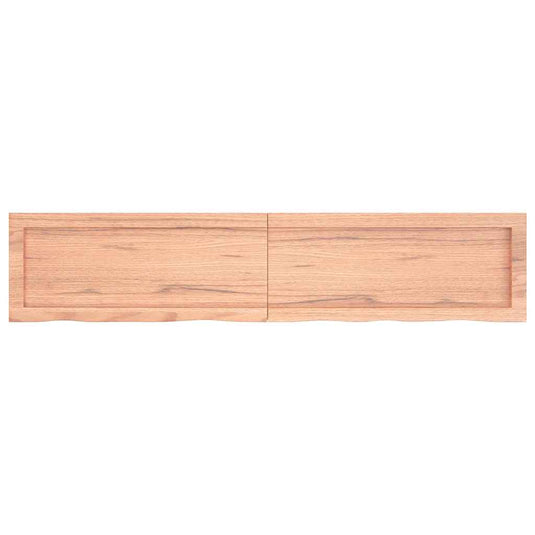 Vidaxl wastafelblad 140x30x(2-4) cm behandeld massief hout lichtbruin