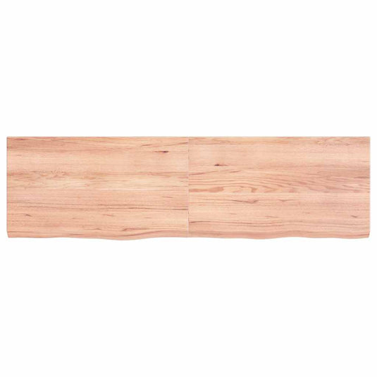 Vidaxl wastafelblad 140x40x(2-4) cm behandeld massief hout lichtbruin