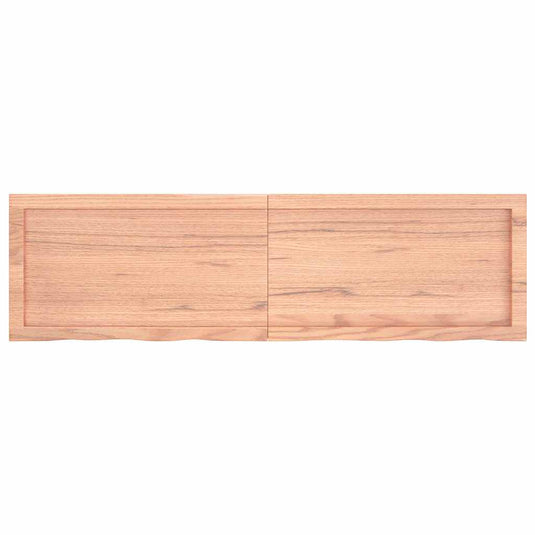 Vidaxl wastafelblad 140x40x(2-4) cm behandeld massief hout lichtbruin