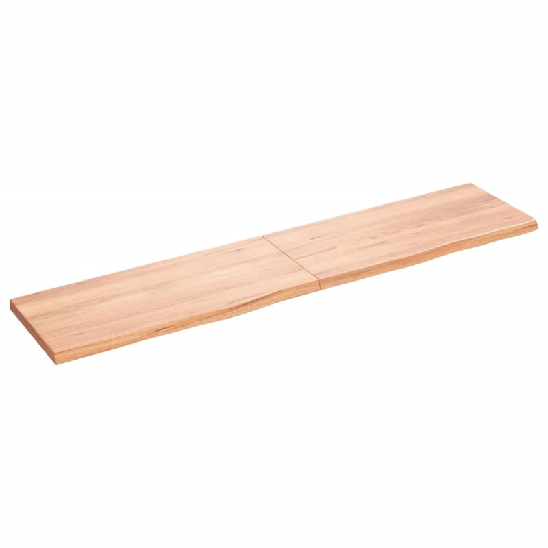 Afbeelding laden in galerijviewer, Vidaxl wastafelblad 180x40x(2-4) cm behandeld massief hout lichtbruin
