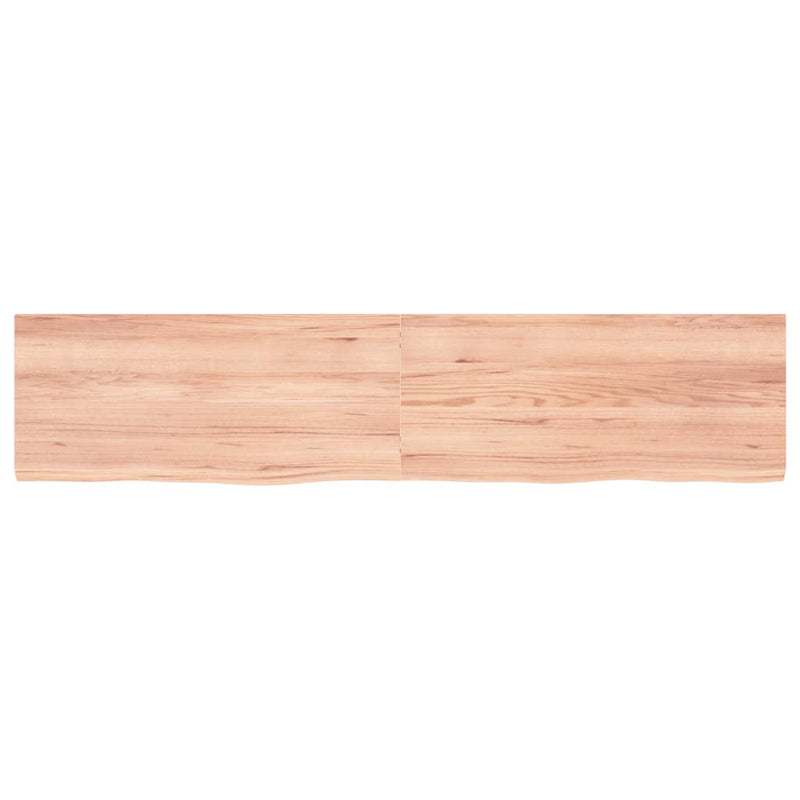 Afbeelding laden in galerijviewer, Vidaxl wastafelblad 180x40x(2-4) cm behandeld massief hout lichtbruin
