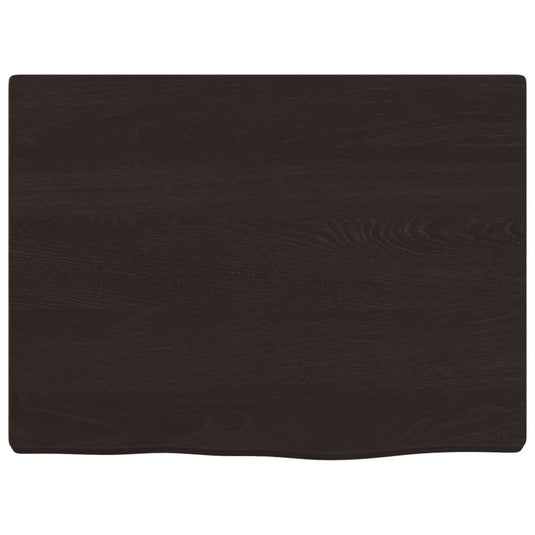 Vidaxl wastafelblad 40x30x2 cm behandeld massief hout donkerbruin