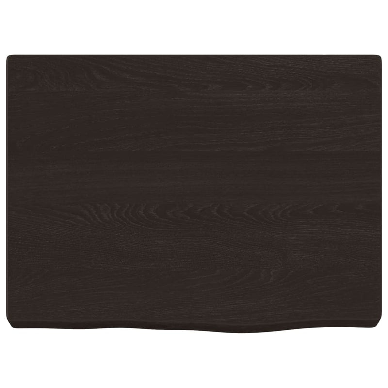 Afbeelding laden in galerijviewer, Vidaxl wastafelblad 40x30x(2-4) cm behandeld massief hout donkerbruin
