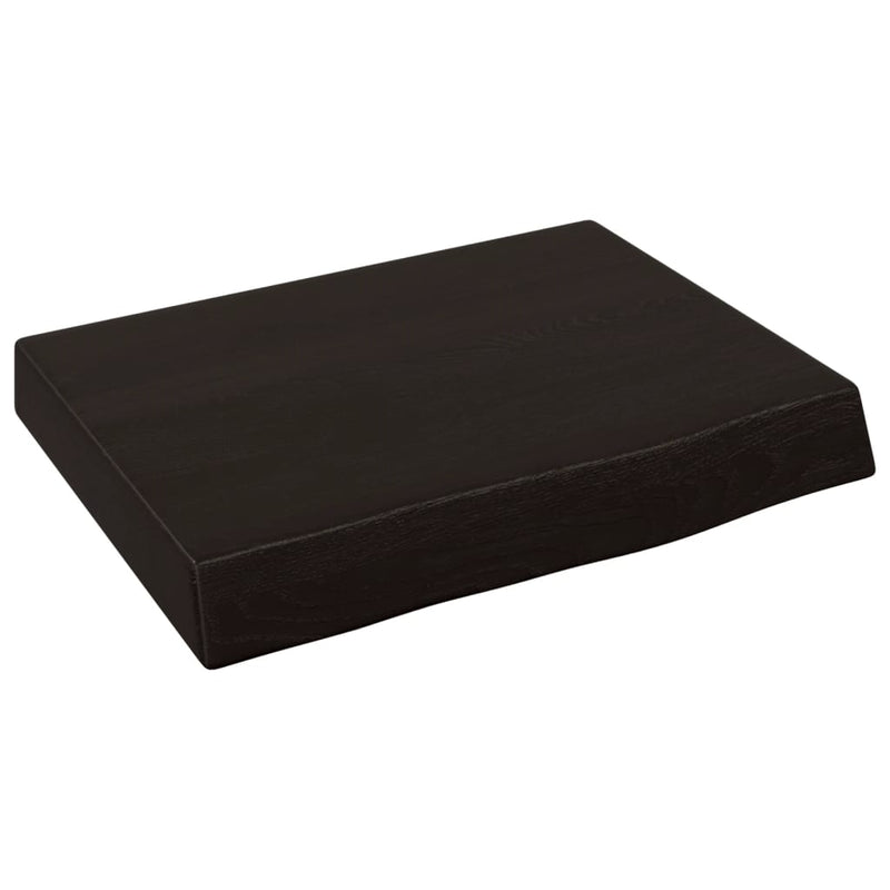 Afbeelding laden in galerijviewer, Vidaxl wastafelblad 40x30x(2-6) cm behandeld massief hout donkerbruin
