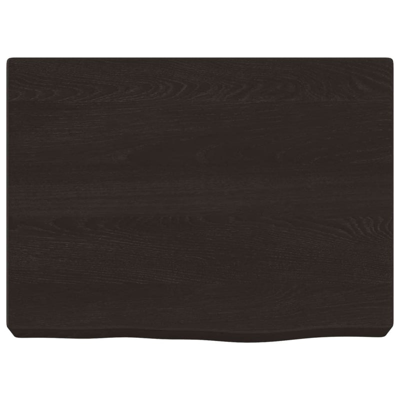 Afbeelding laden in galerijviewer, Vidaxl wastafelblad 40x30x(2-6) cm behandeld massief hout donkerbruin
