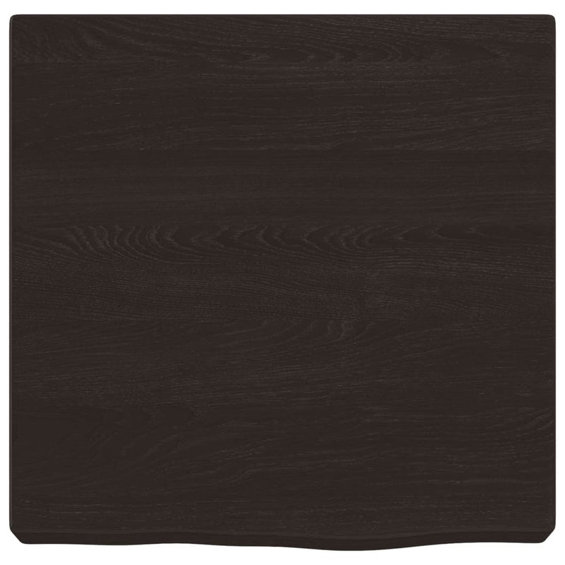 Afbeelding laden in galerijviewer, Vidaxl wastafelblad 40x40x(2-6) cm behandeld massief hout donkerbruin
