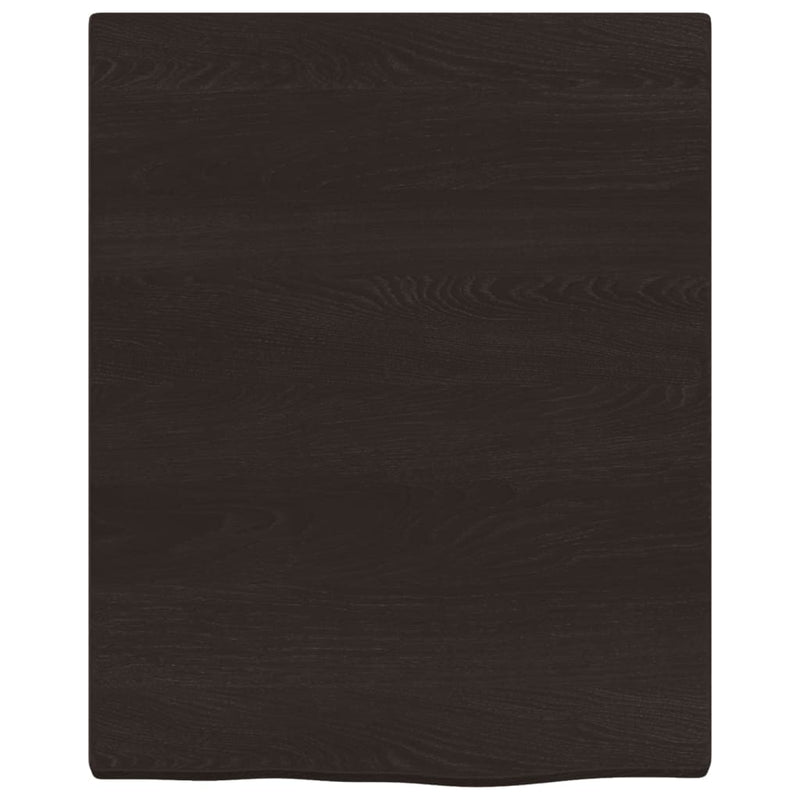 Afbeelding laden in galerijviewer, Vidaxl wastafelblad 40x50x(2-4) cm behandeld massief hout donkerbruin
