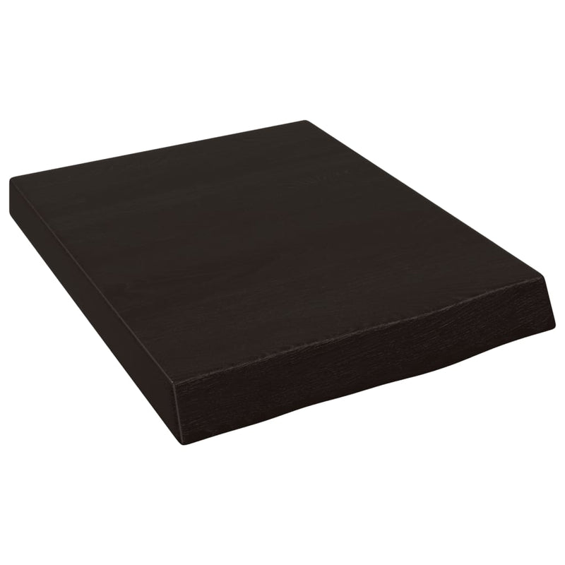 Afbeelding laden in galerijviewer, Vidaxl wastafelblad 40x50x(2-6) cm behandeld massief hout donkerbruin
