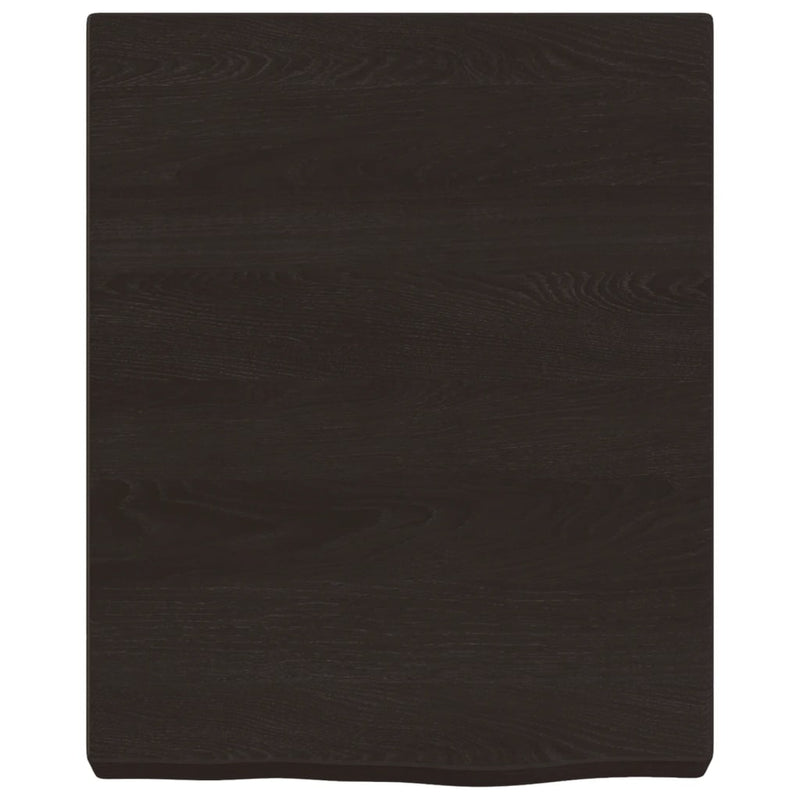 Afbeelding laden in galerijviewer, Vidaxl wastafelblad 40x50x(2-6) cm behandeld massief hout donkerbruin
