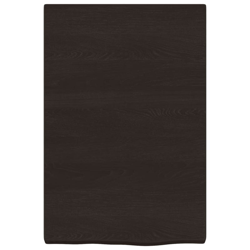 Afbeelding laden in galerijviewer, Vidaxl wastafelblad 40x60x(2-4) cm behandeld massief hout donkerbruin

