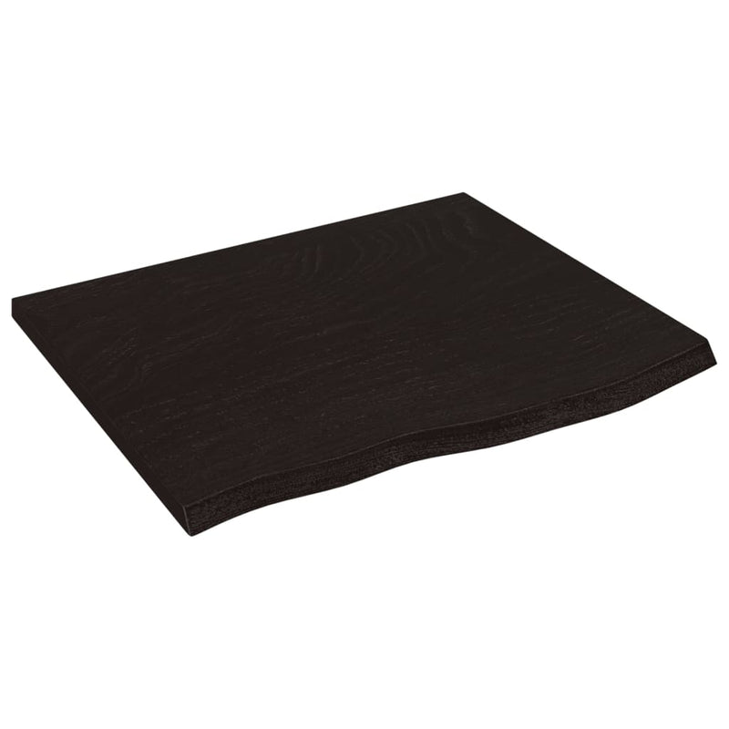 Afbeelding laden in galerijviewer, Vidaxl wastafelblad 60x50x(2-6) cm behandeld massief hout donkerbruin
