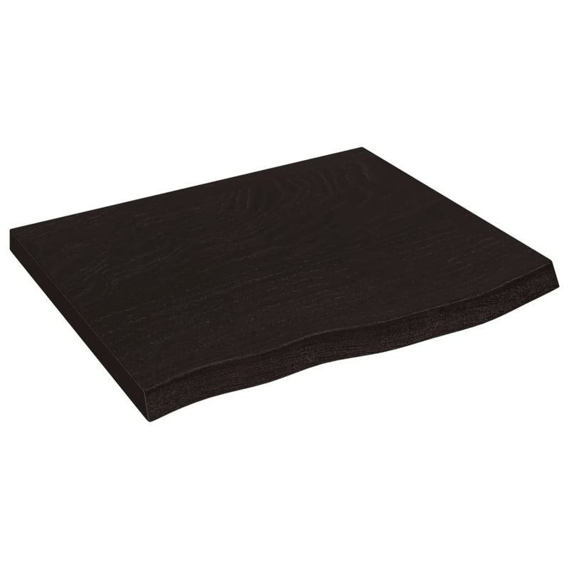 Afbeelding laden in galerijviewer, Vidaxl wastafelblad 60x60x(2-4) cm behandeld massief hout donkerbruin
