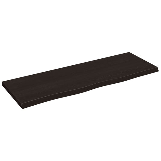 Vidaxl wastafelblad 80x30x2 cm behandeld massief hout donkerbruin