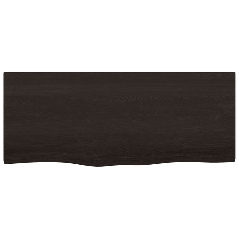Afbeelding laden in galerijviewer, Vidaxl wastafelblad 100x40x(2-4) cm behandeld massief hout donkerbruin
