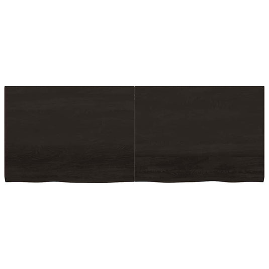 Vidaxl wastafelblad 160x60x(2-4) cm behandeld massief hout donkerbruin