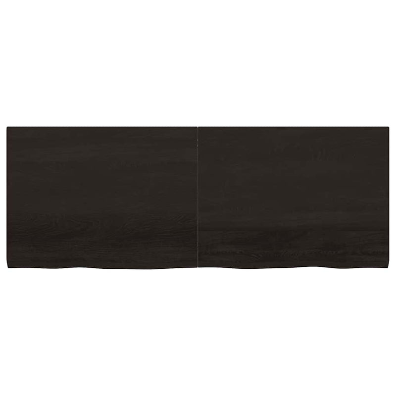 Afbeelding laden in galerijviewer, Vidaxl wastafelblad 160x60x(2-4) cm behandeld massief hout donkerbruin
