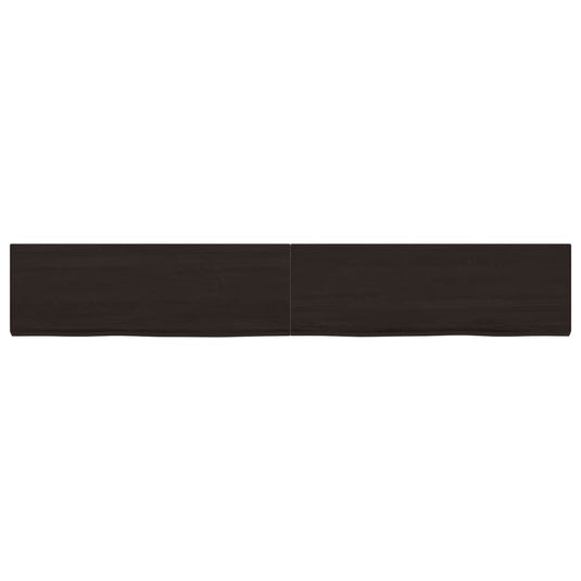 Vidaxl wastafelblad 180x30x(2-4) cm behandeld massief hout donkerbruin