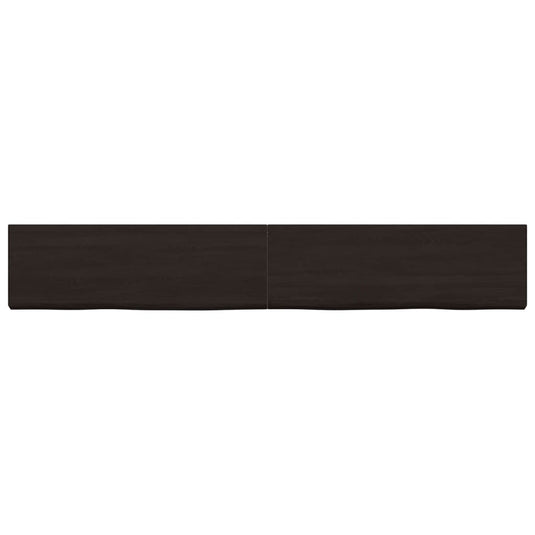 Vidaxl wastafelblad 180x40x(2-4) cm behandeld massief hout donkerbruin