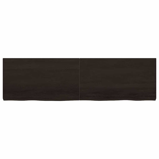 Vidaxl wastafelblad 180x50x(2-6) cm behandeld massief hout donkerbruin