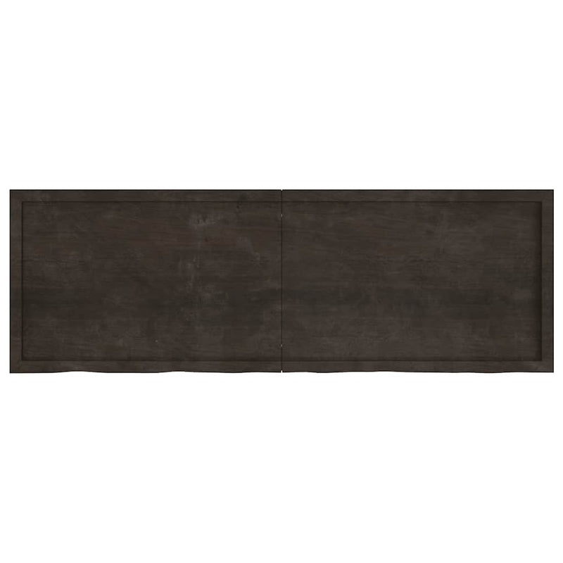 Afbeelding laden in galerijviewer, Vidaxl wastafelblad 180x60x(2-6) cm behandeld massief hout donkerbruin
