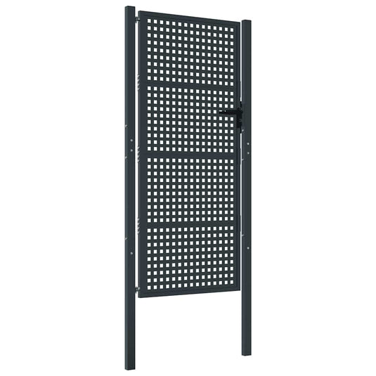 Vidaxl tuinpoort antraciet 100x175 cm staal