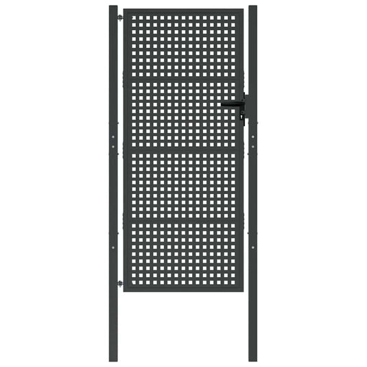 Vidaxl tuinpoort antraciet 100x175 cm staal