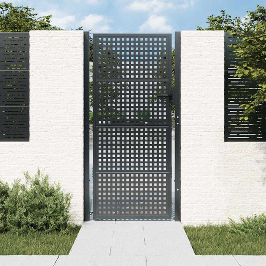 Vidaxl tuinpoort antraciet 100x175 cm staal