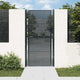 Vidaxl tuinpoort antraciet 100x175 cm staal