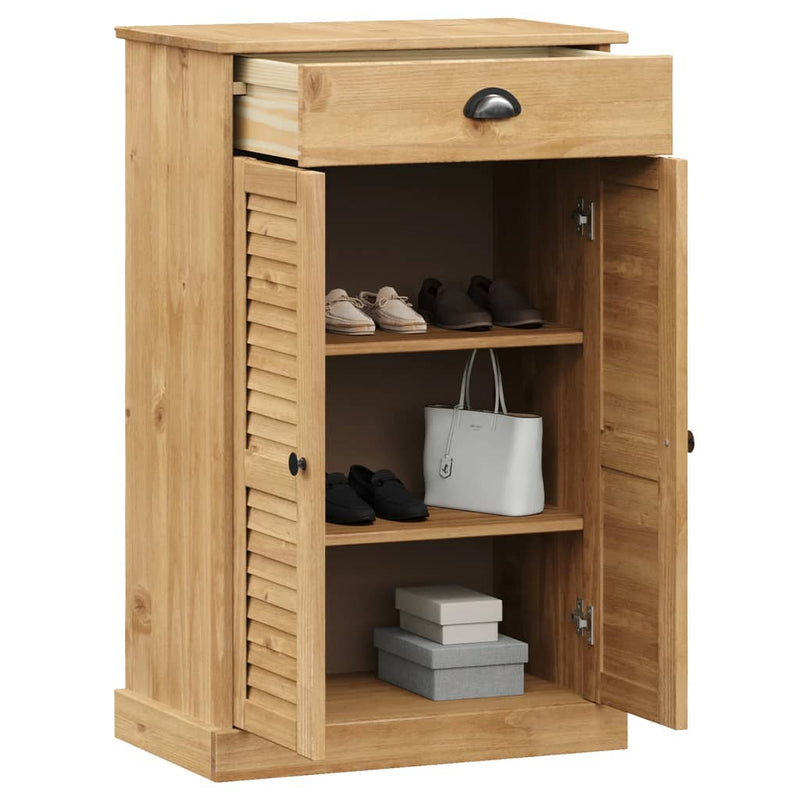 Afbeelding laden in galerijviewer, Vidaxl schoenenkast vigo 60x35x96 cm massief grenenhout
