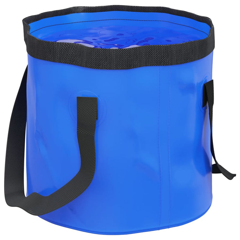 Afbeelding laden in galerijviewer, Vidaxl emmers 2 st inklapbaar 20 l pvc blauw

