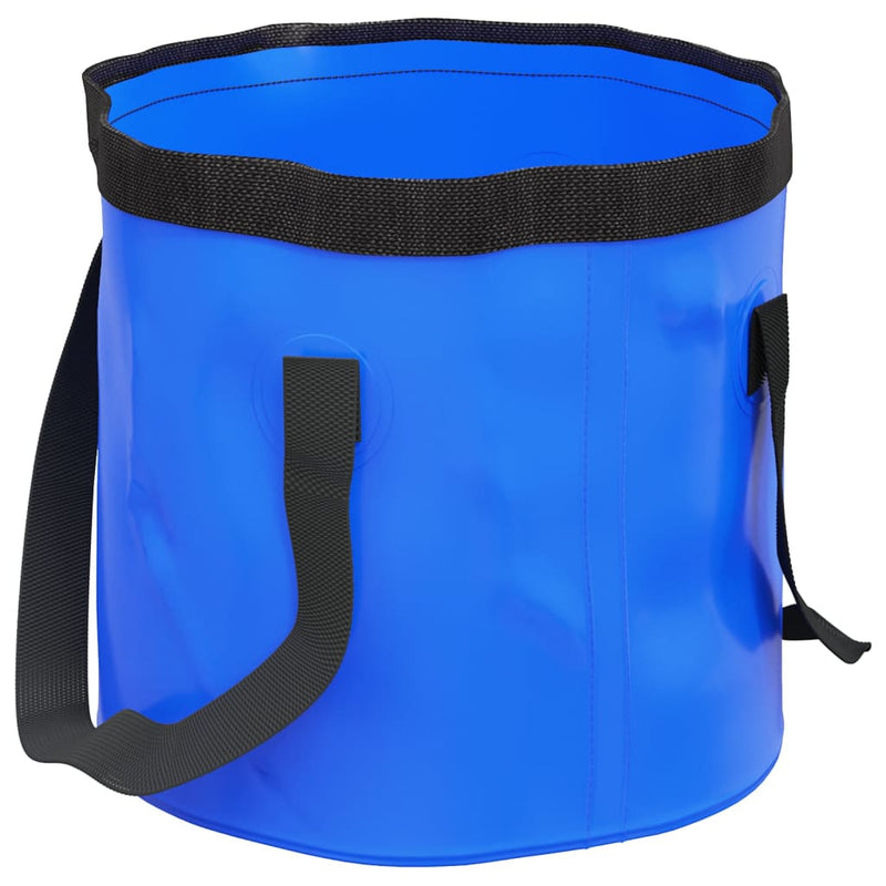 Afbeelding laden in galerijviewer, Vidaxl emmers 2 st inklapbaar 20 l pvc blauw
