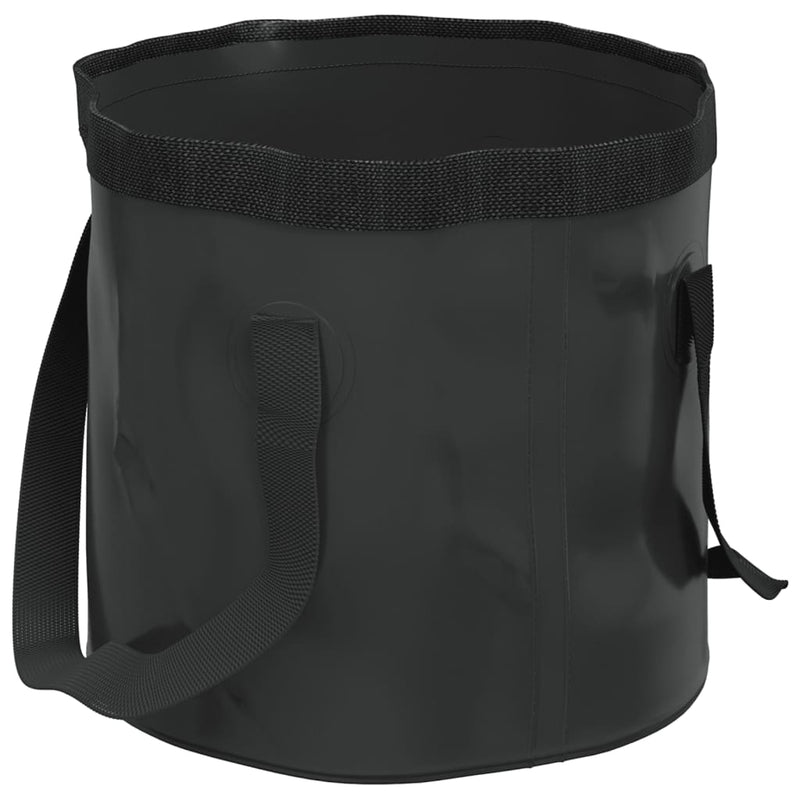 Afbeelding laden in galerijviewer, Vidaxl emmers 2 st inklapbaar 20 l pvc zwart
