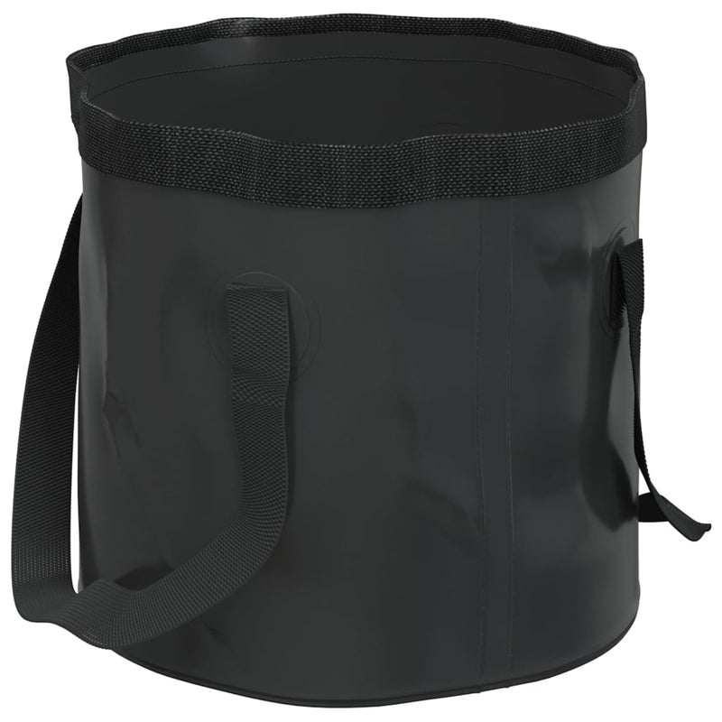 Afbeelding laden in galerijviewer, Vidaxl emmers 2 st inklapbaar 30 l pvc zwart
