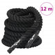 Vidaxl battle rope zwart 12 m 9 kg polyester