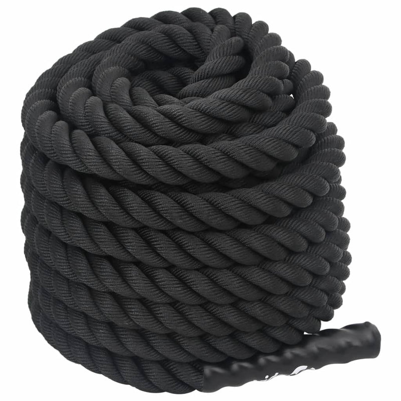 Afbeelding laden in galerijviewer, Vidaxl battle rope zwart 12 m 9 kg polyester
