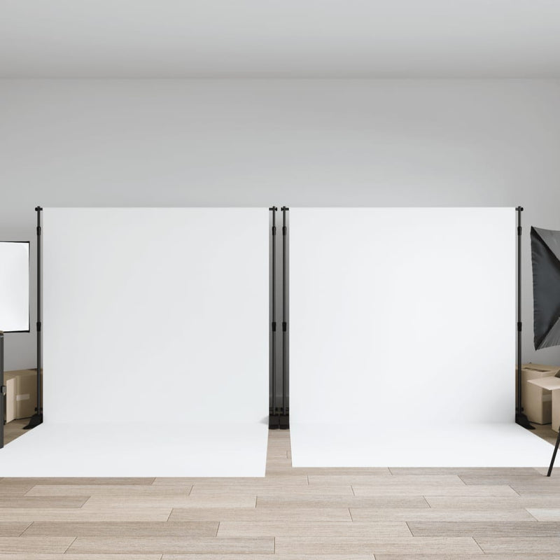 Afbeelding laden in galerijviewer, Vidaxl achtergrondstandaards 2 st 305x243 cm staal zwart
