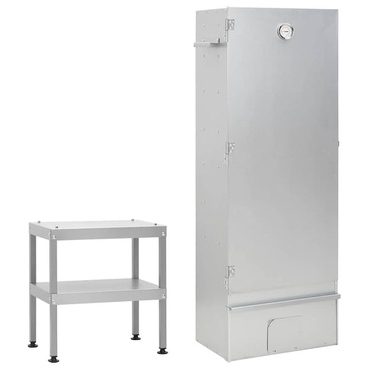 Vidaxl bbq-rookoven met tafel gegalvaniseerd staal