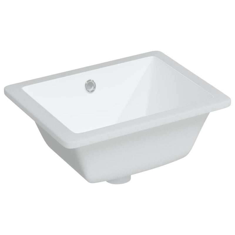 Afbeelding laden in galerijviewer, Vidaxl wastafel rechthoekig 39x30x18,5 cm keramiek wit
