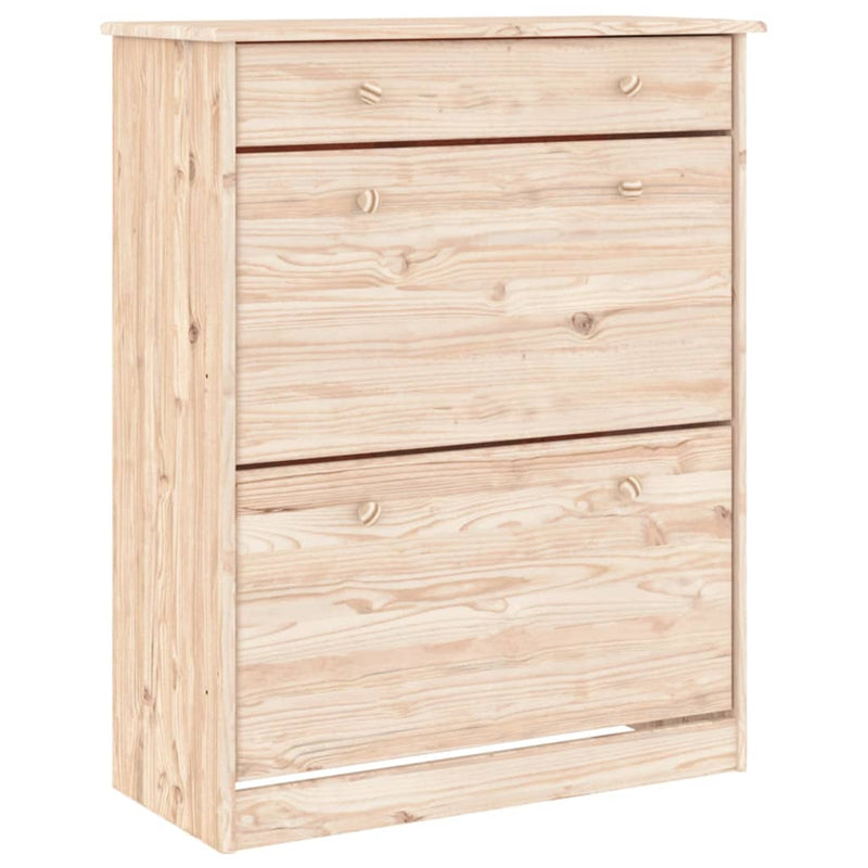 Afbeelding laden in galerijviewer, Vidaxl schoenenkast alta 77x35x96 cm massief grenenhout
