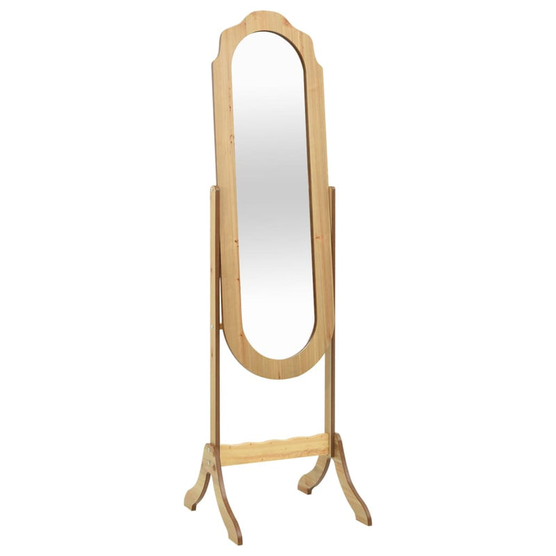 Afbeelding laden in galerijviewer, Vidaxl spiegel vrijstaand 45,5x47,5x160 cm bewerkt hout
