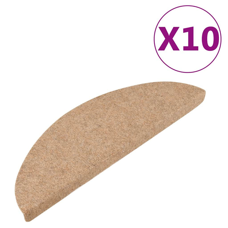 Afbeelding laden in galerijviewer, Vidaxl trapmatten zelfklevend 10 st 56x17x3 cm beige
