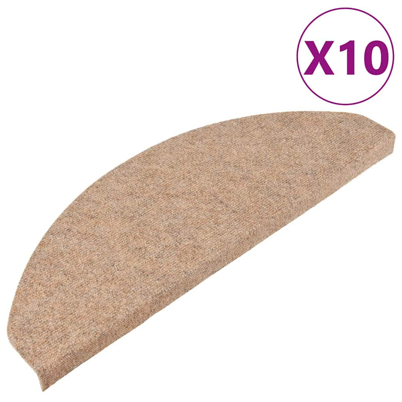 Afbeelding laden in galerijviewer, Vidaxl trapmatten zelfklevend 10 st 65x22,5x3,5 cm beige
